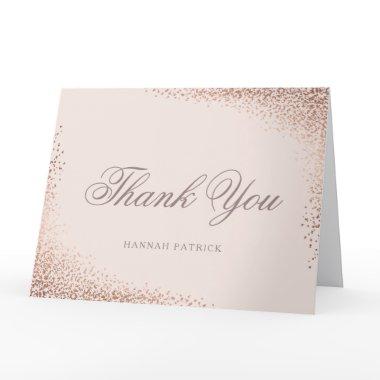 Elegant Rose Gold Bridal Shower Thank You Invitations