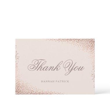 Elegant Rose Gold Bridal Shower Thank You Invitations