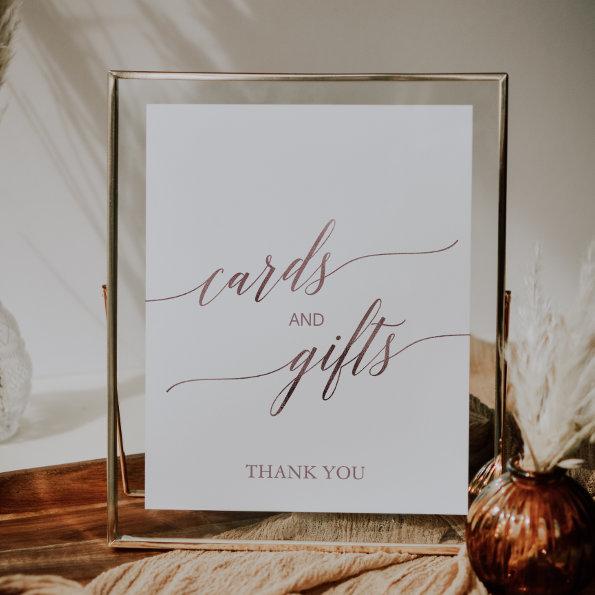 Elegant Rose Gold Calligraphy Invitations and Gifts Sign