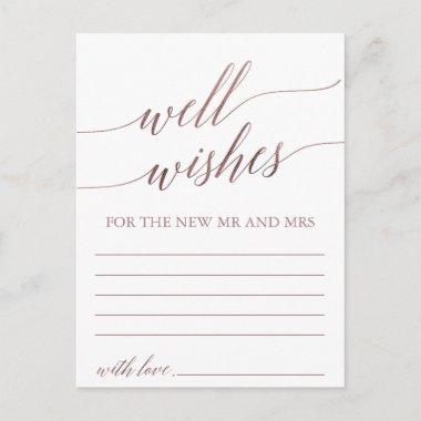 Elegant Rose Gold Calligraphy Well Wishes Invitations