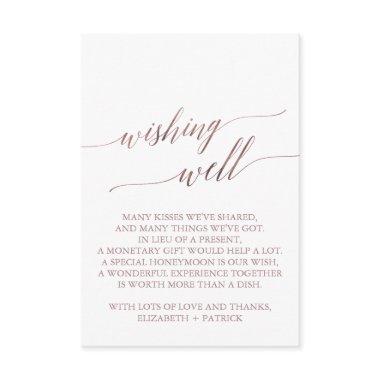 Elegant Rose Gold Calligraphy Wishing Well Enclosure