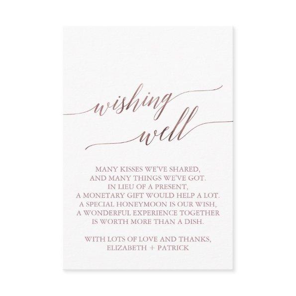 Elegant Rose Gold Calligraphy Wishing Well Enclosure