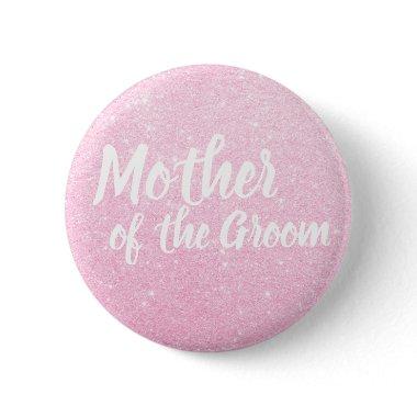 Elegant rose gold glitter mother of the groom button