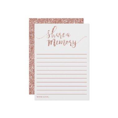 Elegant Rose Gold Glitter Share A Memory