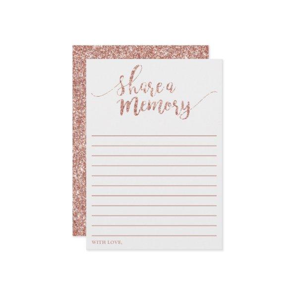 Elegant Rose Gold Glitter Share A Memory