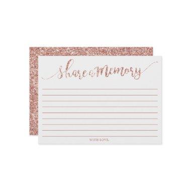 Elegant Rose Gold Glitter Share A Memory