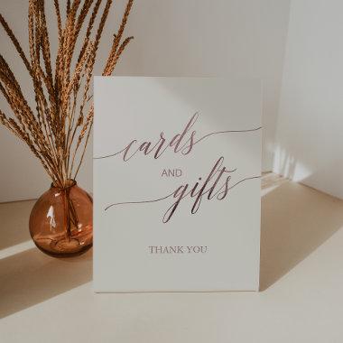 Elegant Rose Gold | Ivory Invitations and Gifts Pedestal Sign