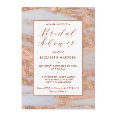 Elegant Rose Gold Marble Script