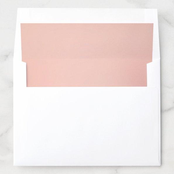 Elegant Rose Gold Modern Glam Trendy Design Envelope Liner