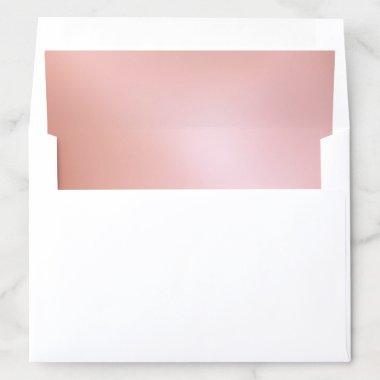 Elegant Rose Gold Modern Glamour Plain Trendy Envelope Liner