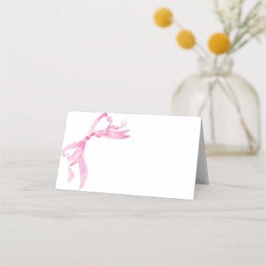 Elegant Rose Pink Hand Drawn Bow  Place