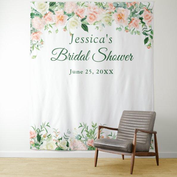Elegant Roses Bridal Shower Photo Booth Backdrop