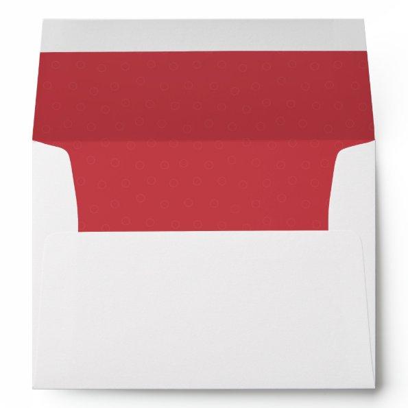 Elegant Ruby Red Lined Envelope