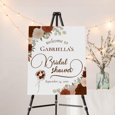 Elegant Rust Orange Roses  Welcome Foam Board