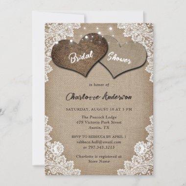 Elegant Rustic Bridal Shower Invitations