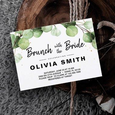 Elegant Rustic Eucalyptus Brunch With The Bride Invitations