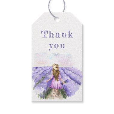 Elegant Rustic Lavender Provence Flowers Lilac Gift Tags
