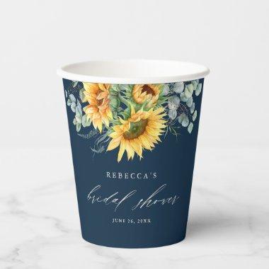 Elegant Rustic Sunflower  Paper Cups