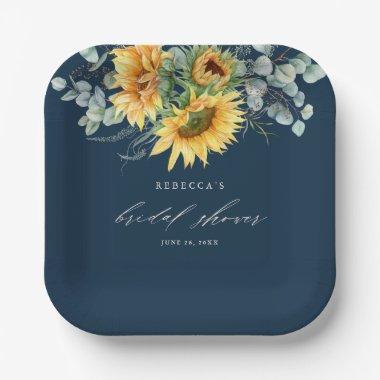 Elegant Rustic Sunflower  Paper Plates