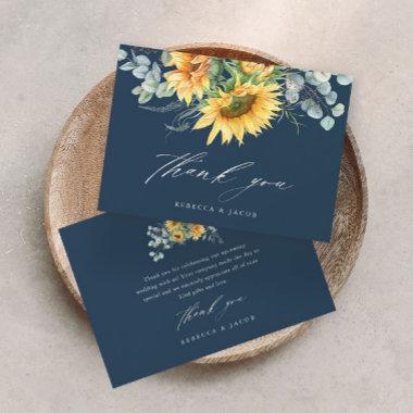 Elegant Rustic Sunflower Bridal Shower Thank You Invitations