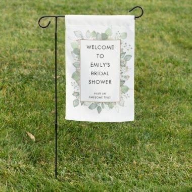 Elegant Sage Gold Foliage Welcome to Bridal Shower Garden Flag