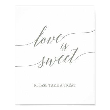 Elegant Sage Green Calligraphy Love is Sweet Sign