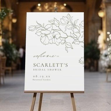 Elegant Sage Green floral  Sign
