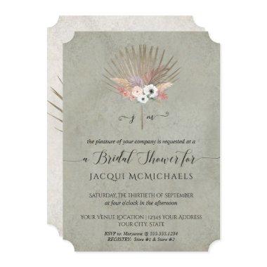 Elegant Sage Green Tropical Floral