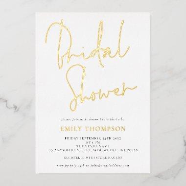 Elegant Script  Classy Real Foil