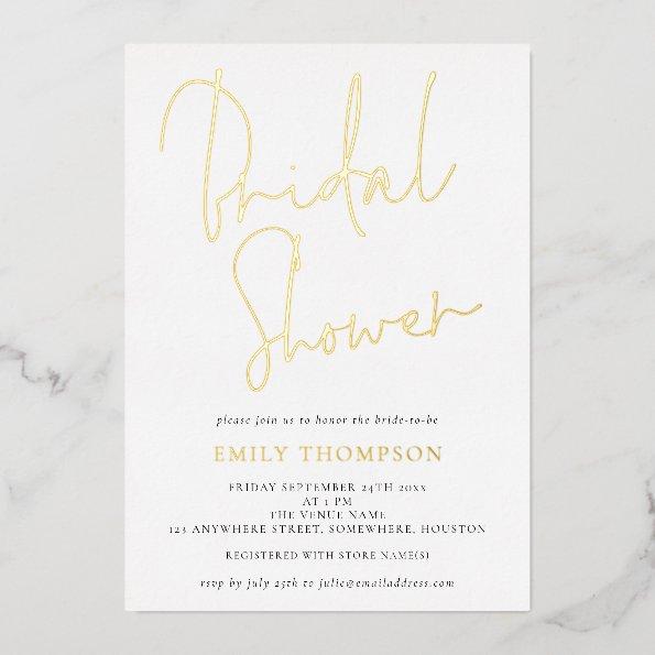 Elegant Script  Classy Real Foil