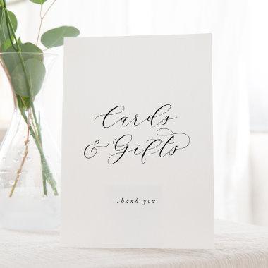 Elegant Script  and Gifts Pedestal Sign