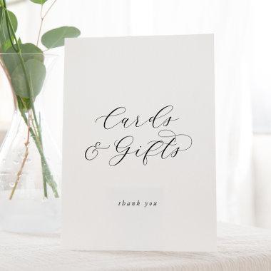 Elegant Script Invitations and Gifts Pedestal Sign