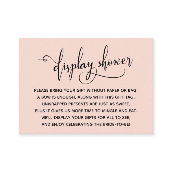Elegant Script Display  Blush Tag Enclosure