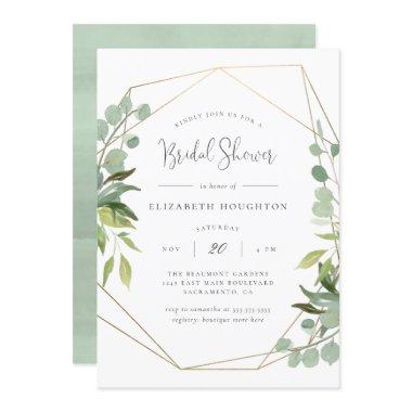 Elegant Script Geometric Greenery