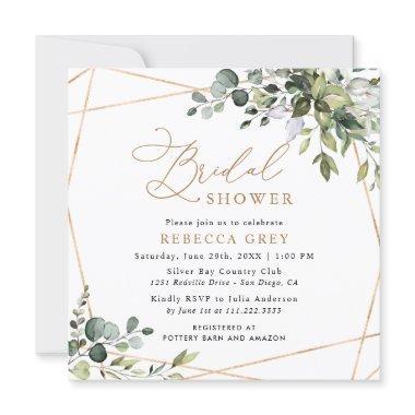 Elegant Script Greenery Gold