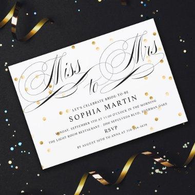 Elegant Script Miss to Mrs. Confetti
