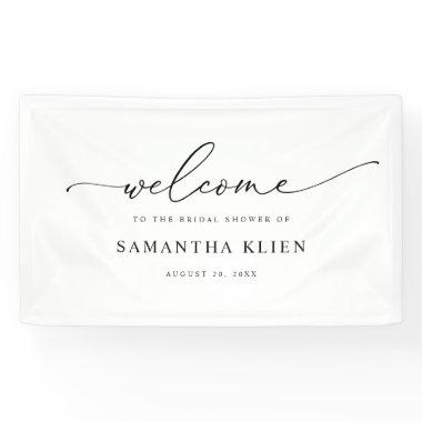 Elegant Script Modern Bridal Shower Welcome Banner