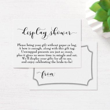 Elegant Script No Wrap Bridal Shower Gift Invitations