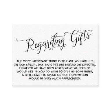 Elegant Script Regarding Gifts for the Wedding Enclosure