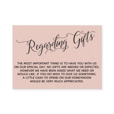 Elegant Script Regarding Wedding Gifts Blush Pink Enclosure