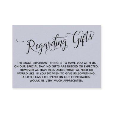 Elegant Script Regarding Wedding Gifts Dusty Blue Enclosure