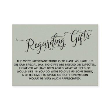 Elegant Script Regarding Wedding Gifts Sage Green Enclosure