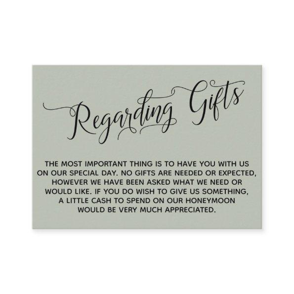 Elegant Script Regarding Wedding Gifts Sage Green Enclosure