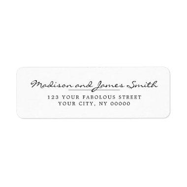 Elegant Script Return Address Label