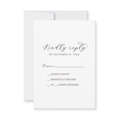 Elegant Script Simple RSVP Card