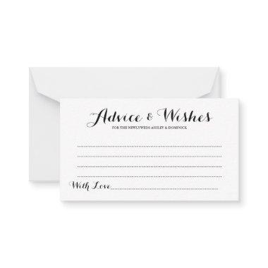 Elegant Script Simple Wedding Advice & Wishes