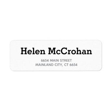 Elegant Script Typography Return Address Label