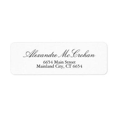 Elegant Script Typography Return Address Label