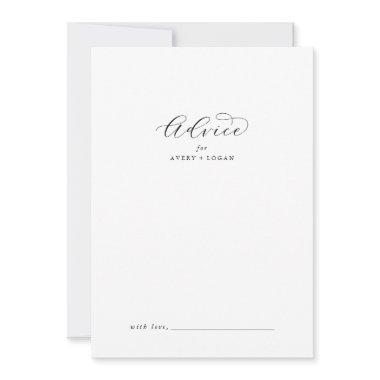 Elegant Script Wedding Advice Card