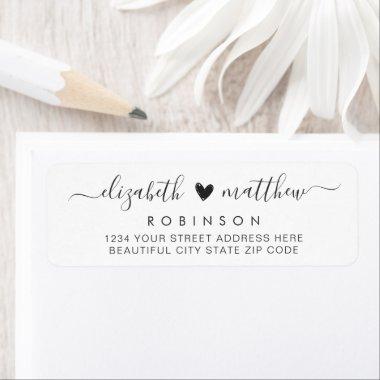 Elegant Script Wedding Return Address Label